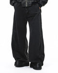 Acid Washed Black Barrel Jeans | Inflation Streetwear