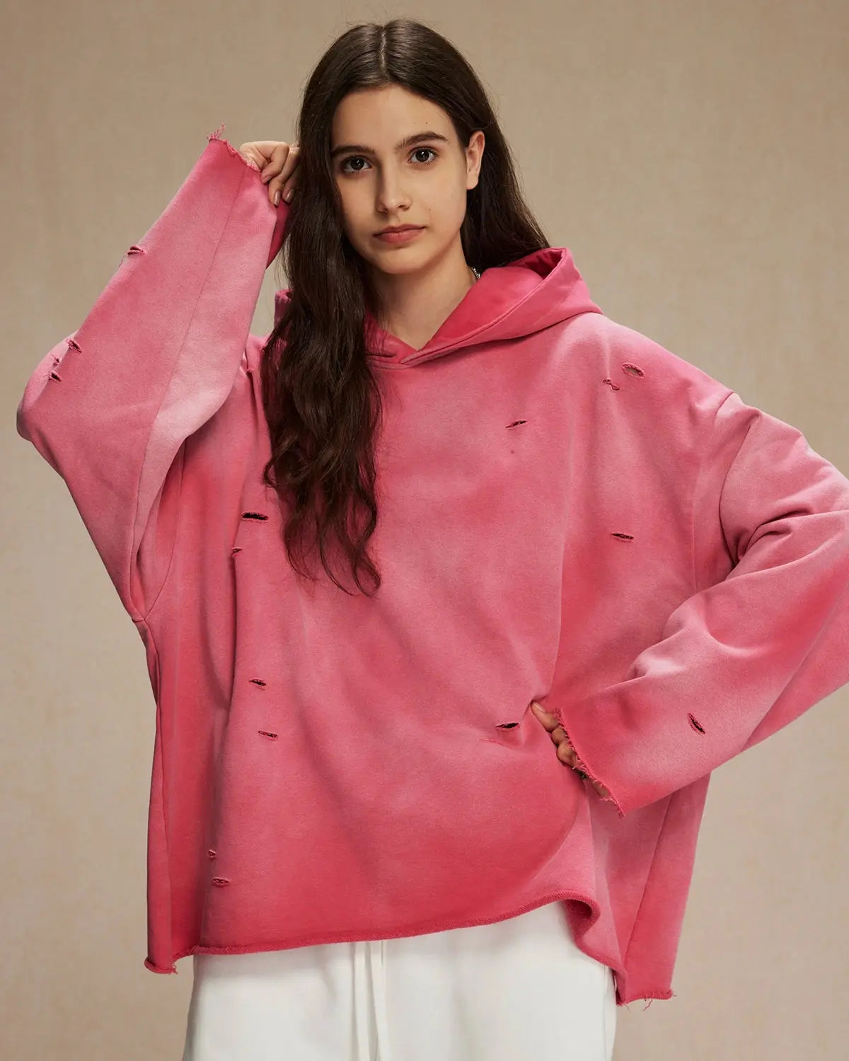 Acid Wash Ripped Boxy Hoodies | Inflation Streetwear