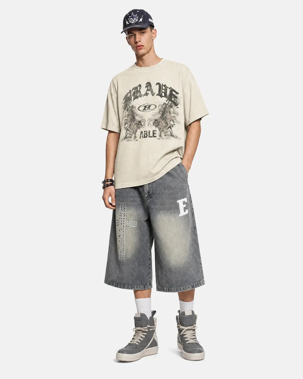 Graphic Washed Vintage Oversized T-Shirt | Inflation Streetwear