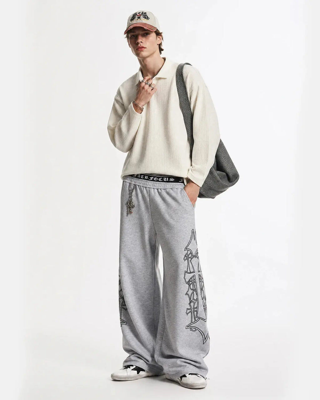 Gothic Layered Baggy Sweatpants | Inflation Streetwear