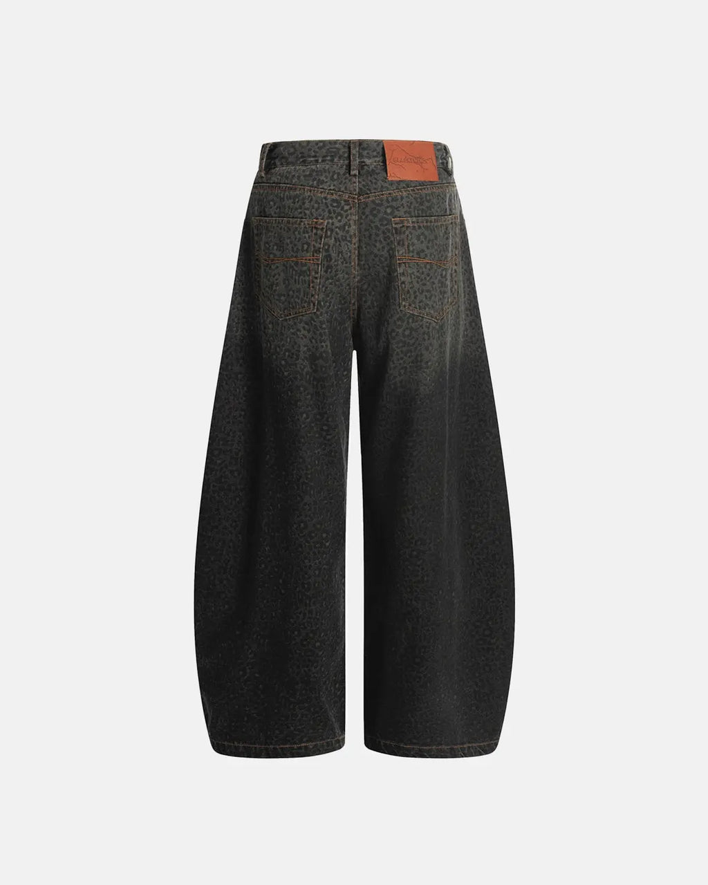 Vintage Leopard Print Barrel Jeans | Inflation Streetwear