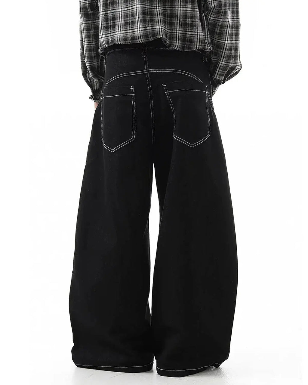 Raw Metal Clasp Baggy Jeans | Inflation Streetwear