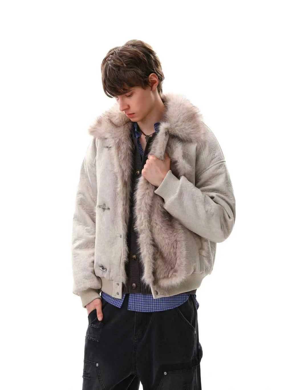 Slanted Clasp Fireman Padded Jacket | Inflation Streetwear