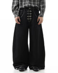 Raw Metal Clasp Baggy Jeans | Inflation Streetwear