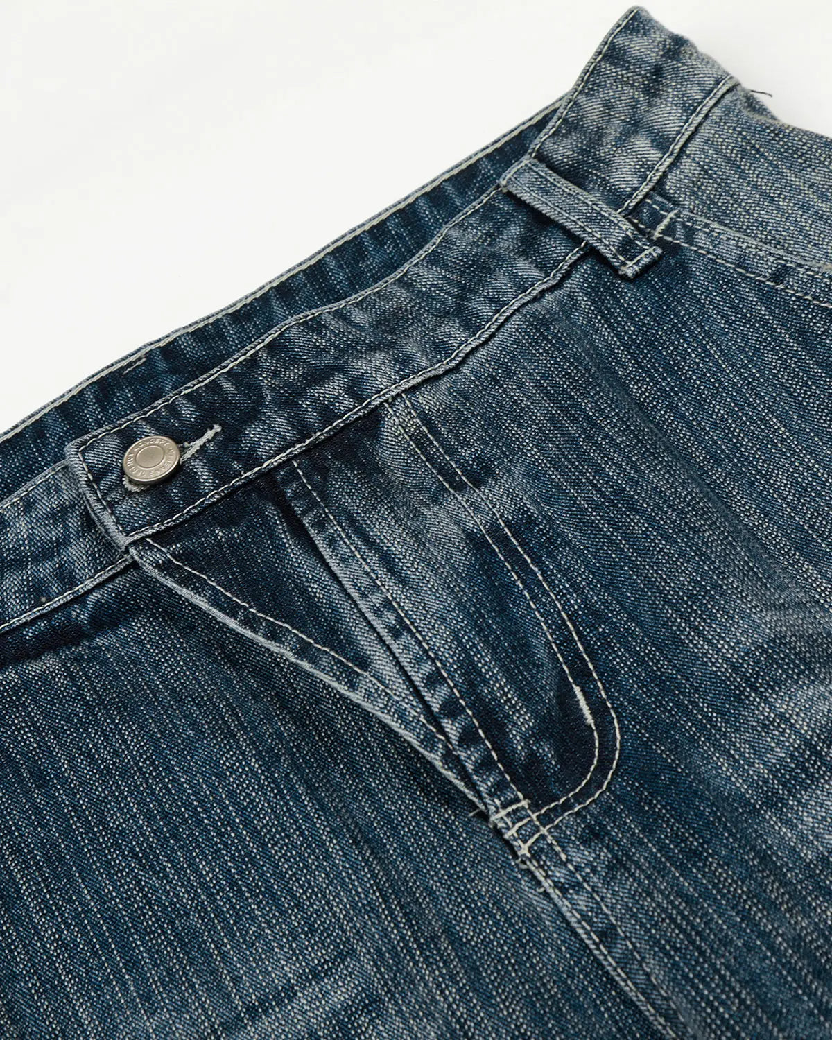 Textured Bamboo Weave Denim Jeans | Inflation Streetwear