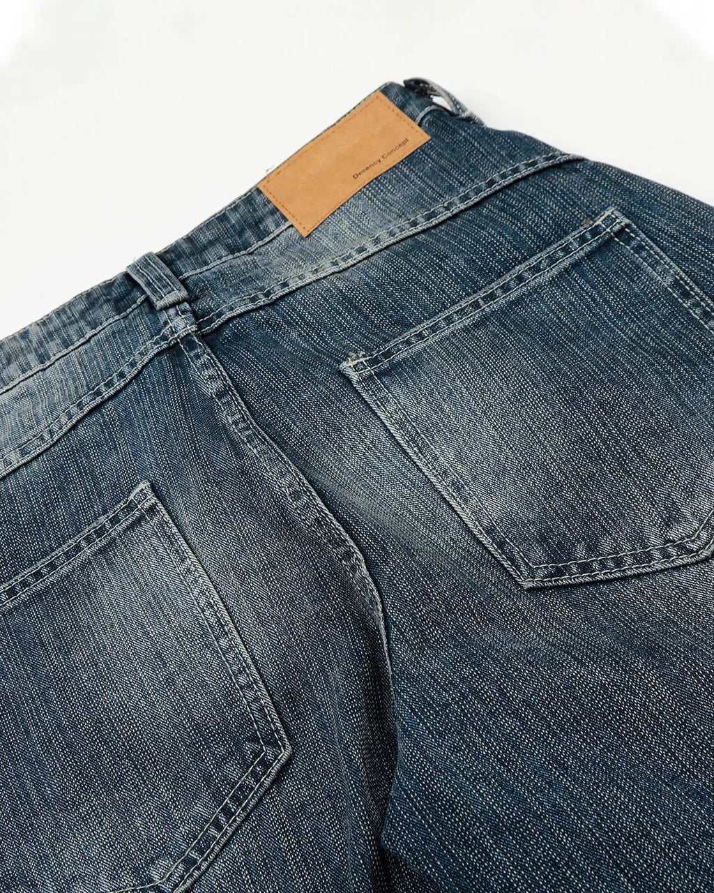 Textured Bamboo Weave Denim Jeans | Inflation Streetwear