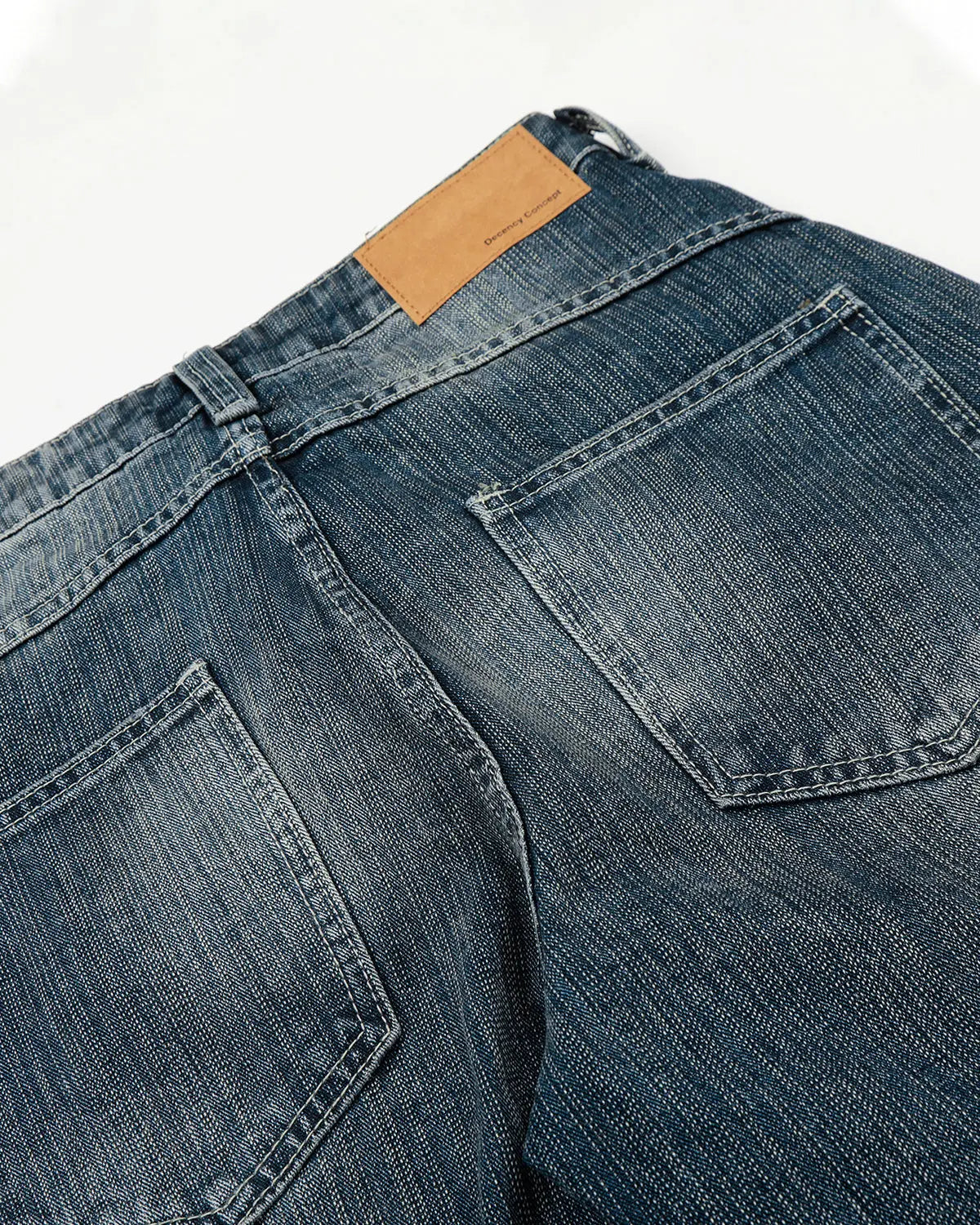 Textured Bamboo Weave Denim Jeans | Inflation Streetwear